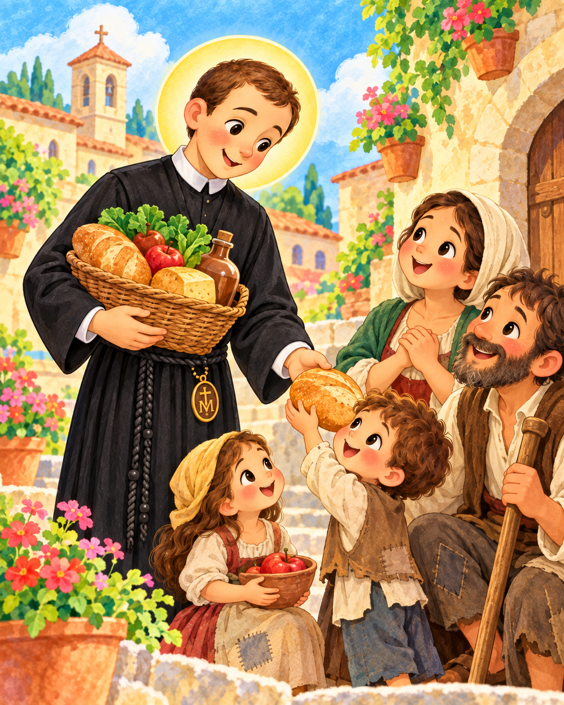 Illustrazione di Gerardo e i poveri
